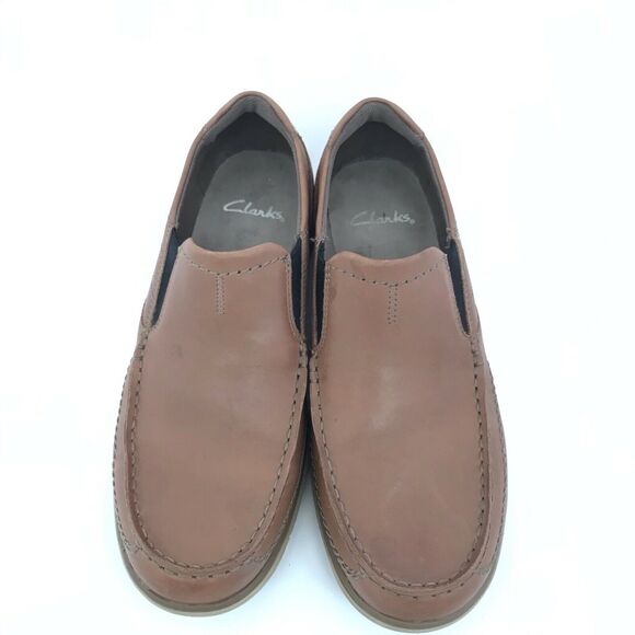 Clarks Rattlin Port Brown Loafers Slip On Moc Toe Comfort Shoes‎ Mens Size 8.5M main image 8